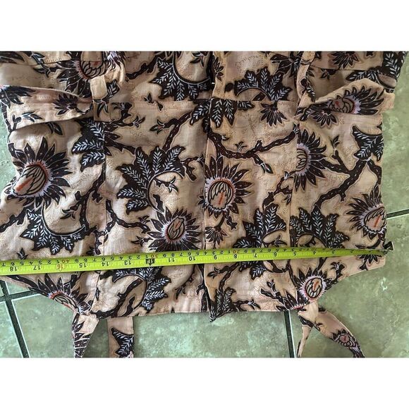 A.L.C. 14 Linen Printed Romper Belted - Picture 7 of 10